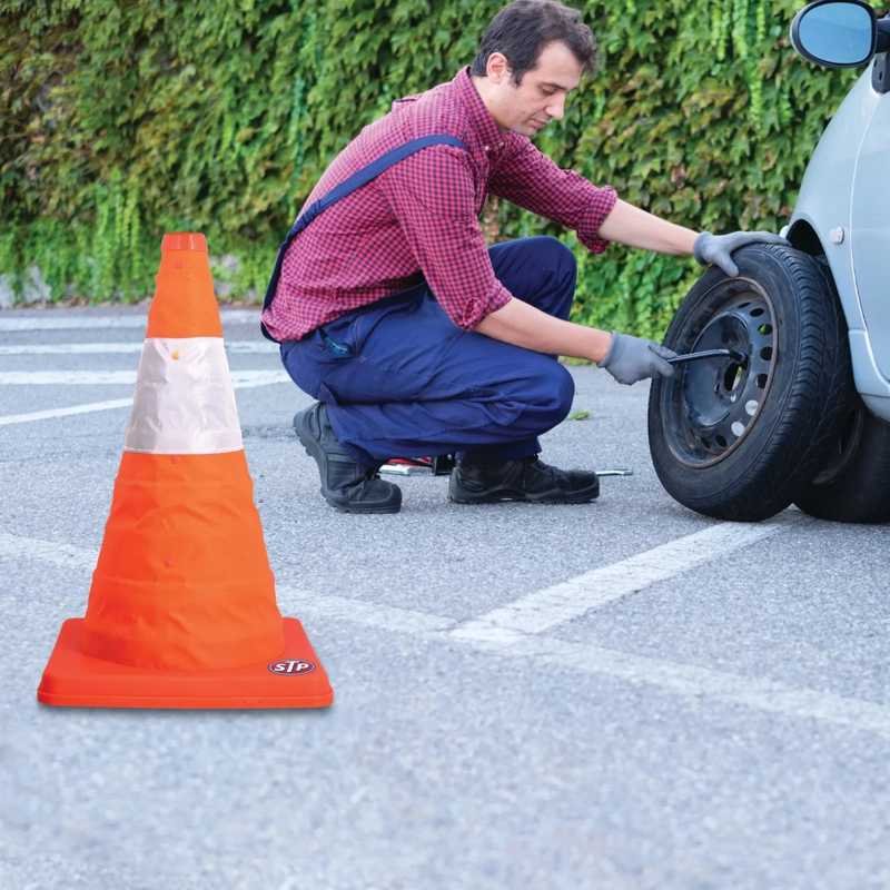 Collapsible Safety Cones 16 Height Reflective Strip Compact Size